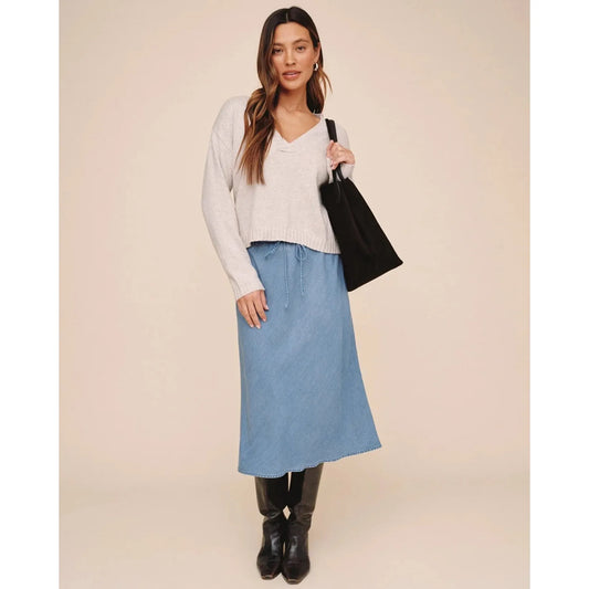 Bella Dahl Bias Skirt - Indigo Harbour Wash  Bella Dahl Pisces Boutique