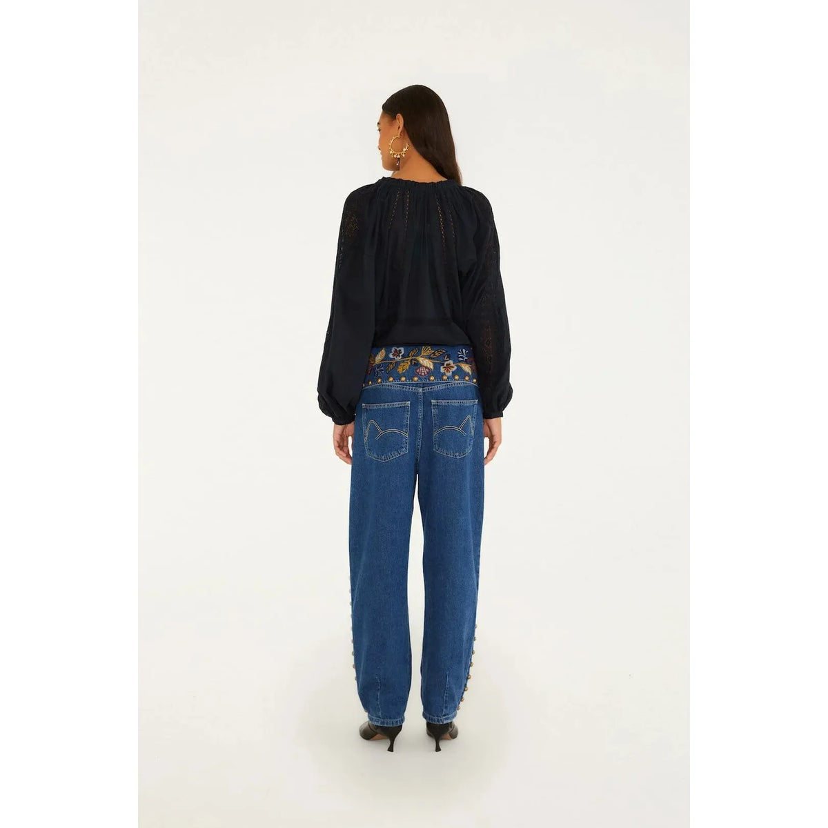 Farm Rio Ballon Jean - Gold / Blue  Farm Rio Pisces Boutique