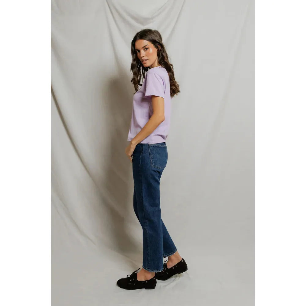 Perfect White Tee Harley Boxy Crew - Ultraviolet  Perfect White Tee Pisces Boutique