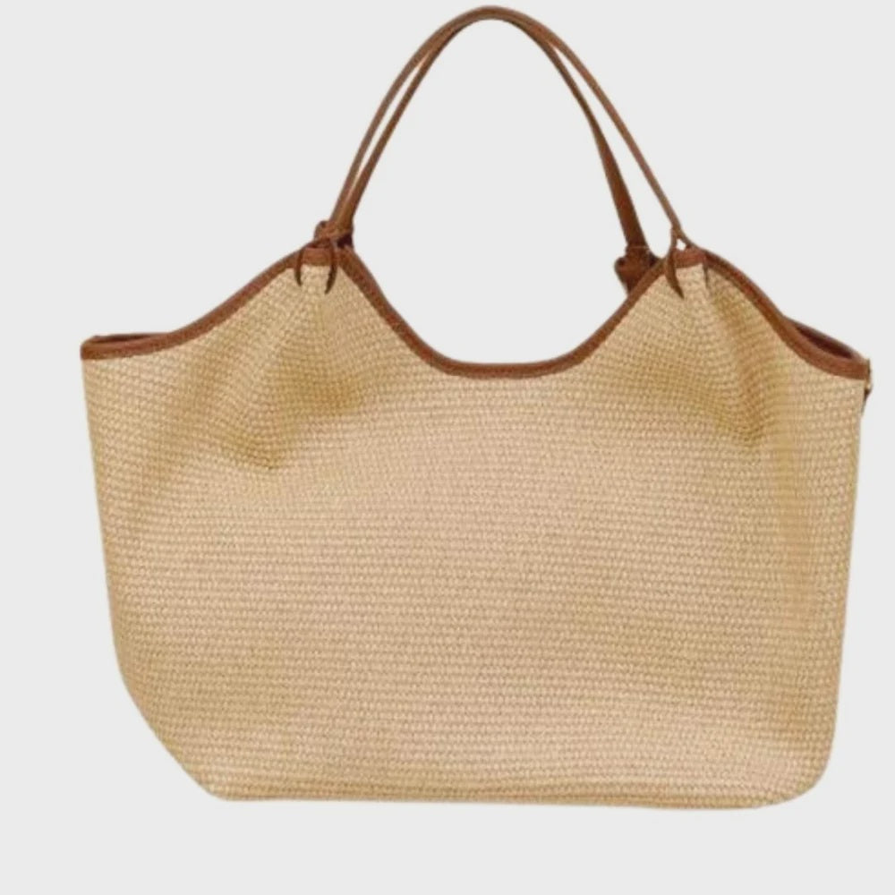 Maison Fanli Hector Raffia Bag Large - Brown  Mason Fanli Pisces Boutique