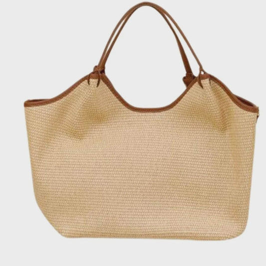 Maison Fanli Hector Raffia Bag Large - Brown  Mason Fanli Pisces Boutique