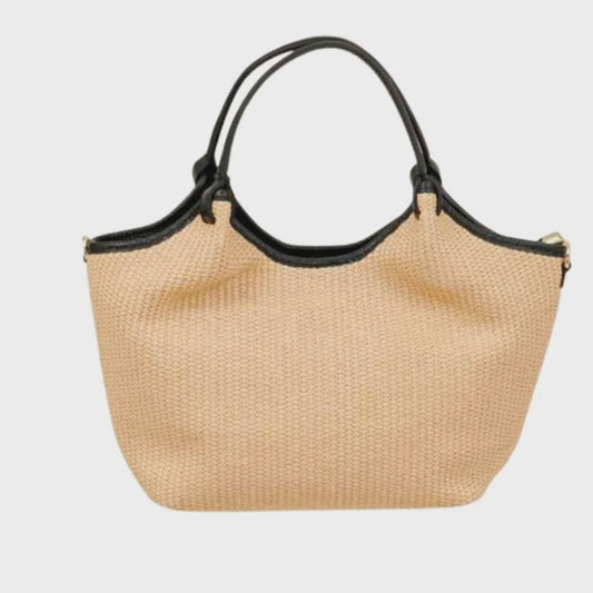 Maison Fanli Hector Raffia Bag Large - Black  Mason Fanli Pisces Boutique