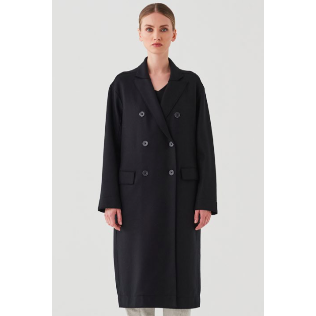 Transit Coat Double Breast - Black