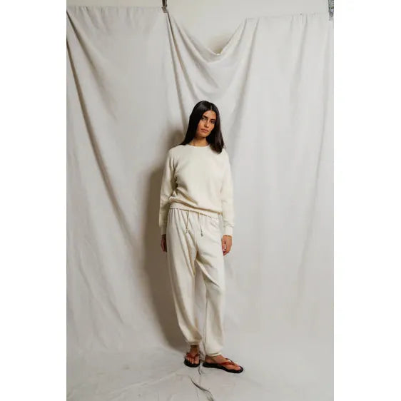 Perfect White Tee Johnny French Terry Sweatpant -Bright Ivory  Perfect White Tee Pisces Boutique